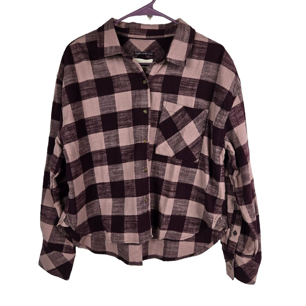 Scotch & Soda Women's Size Medium Red‎ Flannel Button Up NWT